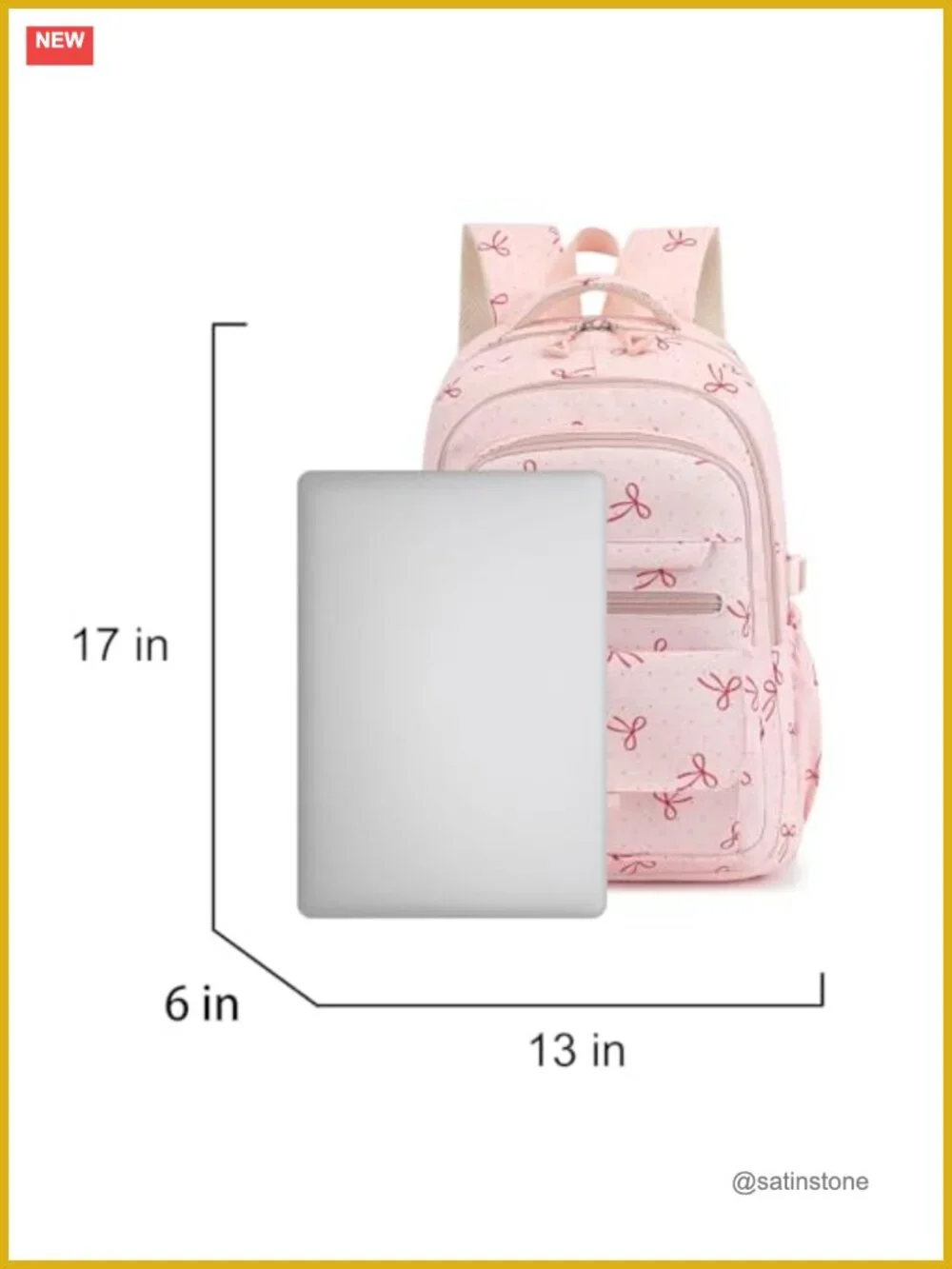 Waterproof Polyester Backpack with Padded Laptop Sleeve for School Travel